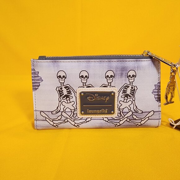Loungefly Disney Mickey Haunted House Skeleton Dance Halloween Flap Wallet NEW - Picture 5 of 14
